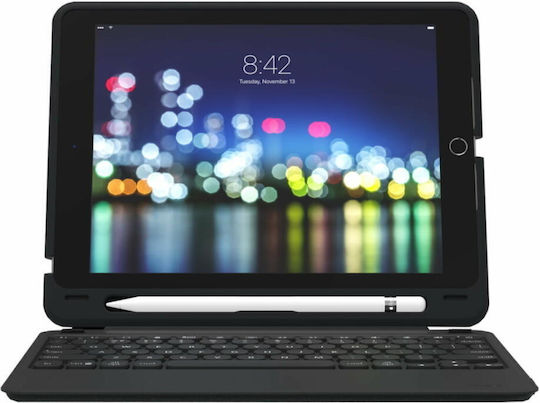Zagg Slim Flip Cover με Πληκτρολόγιο στα Αγγλικά US Μαύρη (iPad Pro 2020 12.9")