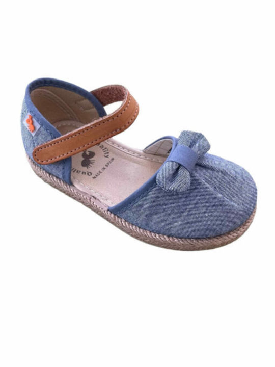 Vul.Ladi Παιδικές Espadrilles mit Bügel- und Schleifenverschluss Blau