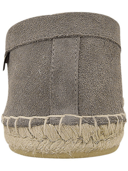 Suede Men's Espadrilles in Gray Color
