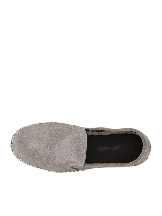 Suede Men's Espadrilles in Gray Color