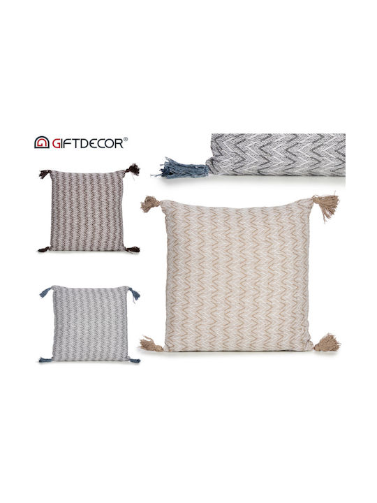 Gift Decor Sofa-Kissen aus 100% Baumwolle Beiges 45x45cm