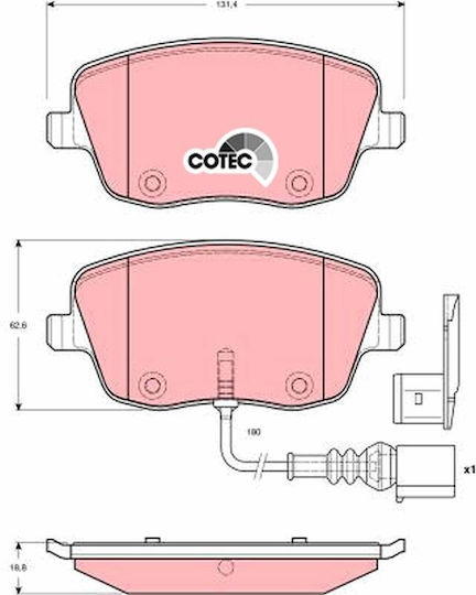 TRW Brake Pad Front for Seat Ibiza Skoda Fabia / Roomster Volkswagen Polo