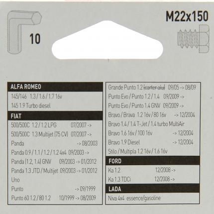 XLTech Carter's Ladium tapa Car for Fiat Panda / Uno / Punto / Grande Punto / Punto Evo / Bravo / Brava / Stilo / Multipla / 500 Alfa Romeo Alfa 145 / Alfa 146