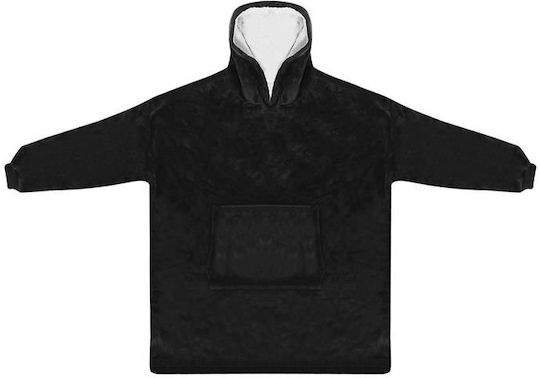 Ruhhy Κουβέρτα Fleece με Μανίκια 106x153εκ. Μαύρη