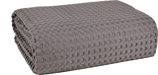 Αιγαίον Κουβέρτα Πικέ King Size 270x240εκ. Γκρι