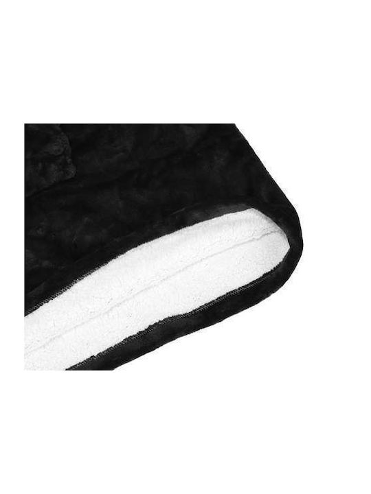 Ruhhy Κουβέρτα Fleece με Μανίκια 106x153εκ. Μαύρη