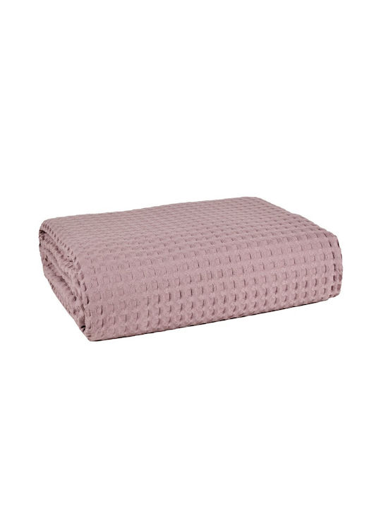 Αιγαίον Κουβέρτα Πικέ King Size 270x240εκ. Ροζ