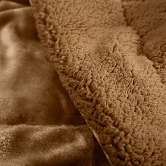 Aigaion Pătură Sherpa Canapea 130x180 cm Maro