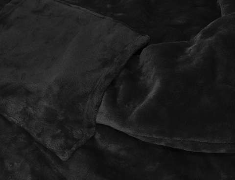 Ruhhy Κουβέρτα Fleece με Μανίκια 106x153εκ. Μαύρη