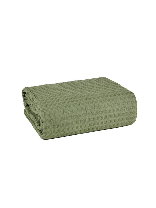 Αιγαίον Κουβέρτα Πικέ King Size 270x240εκ. Πράσινη