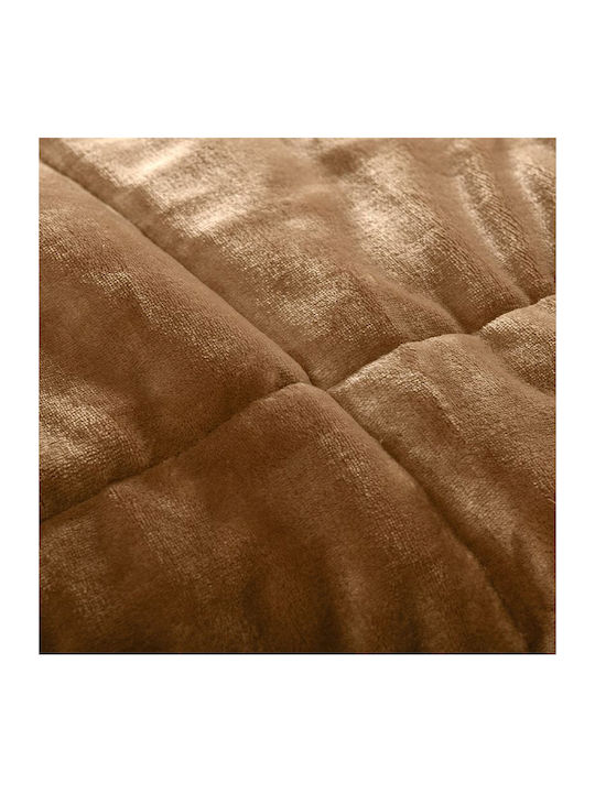 Αιγαίον Κουβέρτα Sherpa Καναπέ 130x180εκ. Καφέ