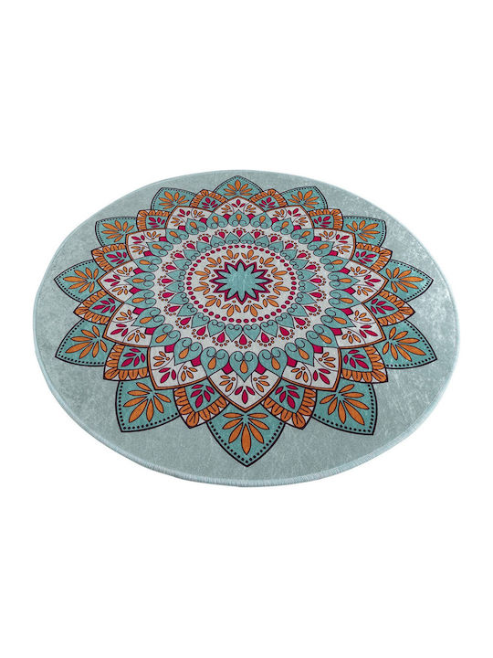 Mijolnir Non-Slip Bath Mat Round Multicolour Width 100cm