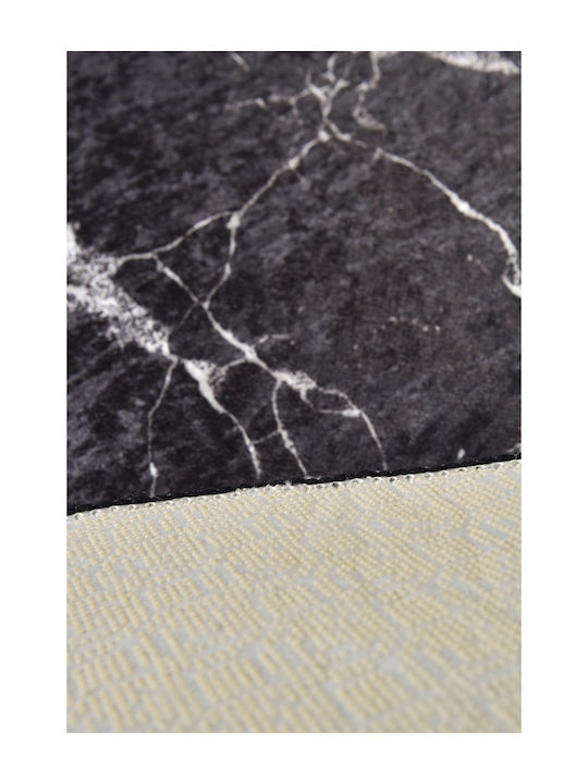 Mijolnir Non-Slip Bath Mat Round Black Width 100cm
