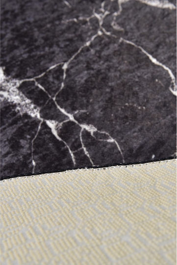 Mijolnir Non-Slip Bath Mat Round Black Width 100cm