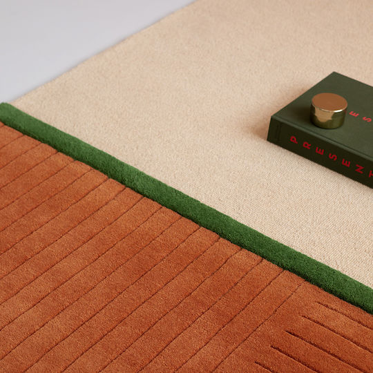 Brink & Campman Décor Rhythm Tangerine Lucrat manual Covor Rectangular Din lână Portocaliu