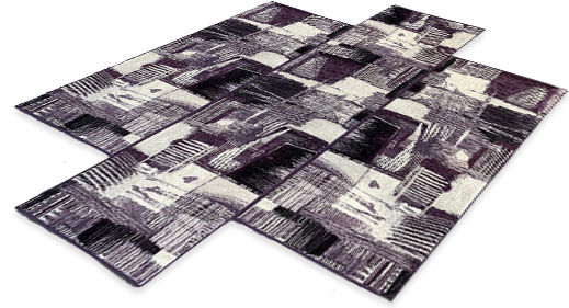 Bekas Carpets Bedroom Rug Set Purple 32865-1239 3 Pieces Bekas Carpets Bedroom Rug Set Purple 32865-1239 3 Pieces