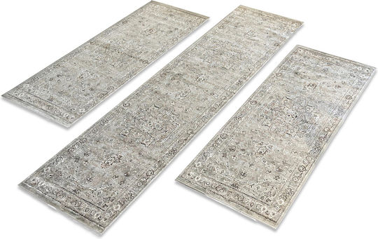 Bekas Carpets Σετ Χαλιά Κρεβατοκάμαρας Γκρι 84011-8282 3τμχ