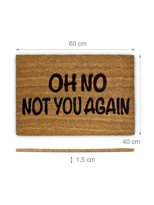 Relaxdays Entrance Mat made of Rubber Brown 40x60cm
