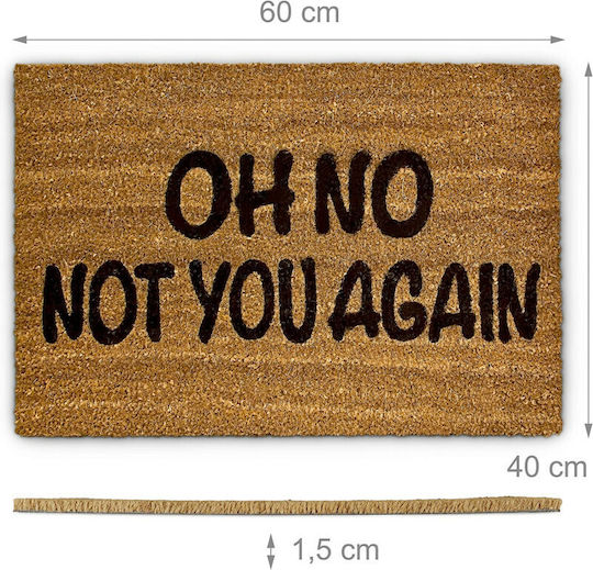 Relaxdays Entrance Mat made of Rubber Brown 40x60cm