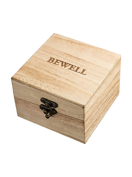 Bewell Hebe Acacia Γυναικείο Ρολόι 42mm Μπαταρίας με Καφέ Ξύλινο Μπρασελέ