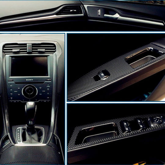 Carsun Car Tape Stickers Carbon in Black Color 1pcs