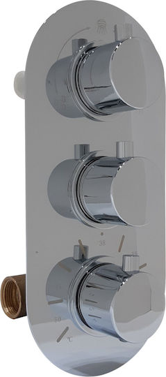 Vinci für Dusche 3 Ausgänge Silber
