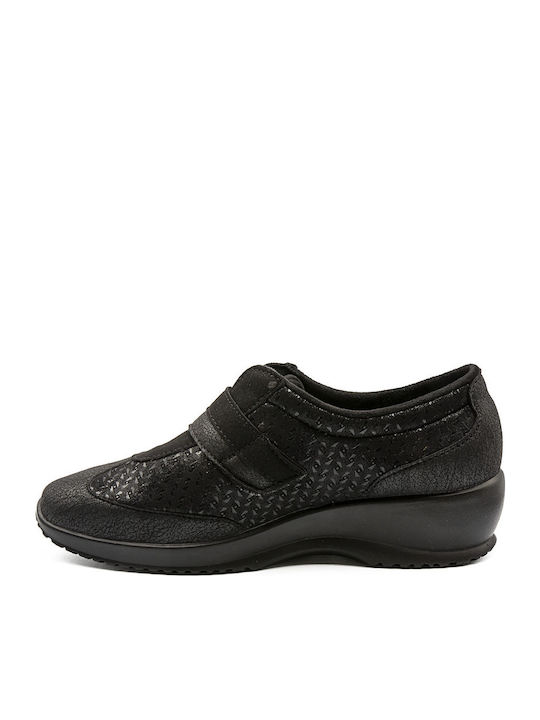 Anatomisch Damen Slip-Ons Schwarz