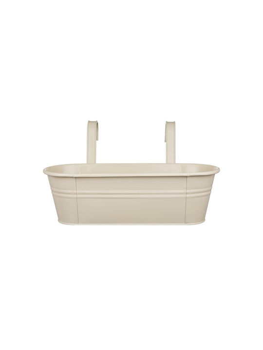 Butlers Blumenkasten Metallisch Beige 50x20x15cm.