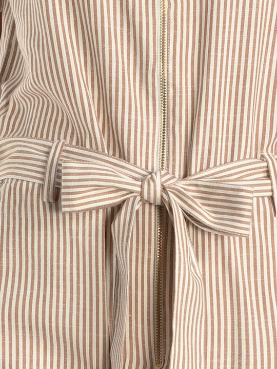 ICHI Women's Short-sleeved One-piece Suit Pink