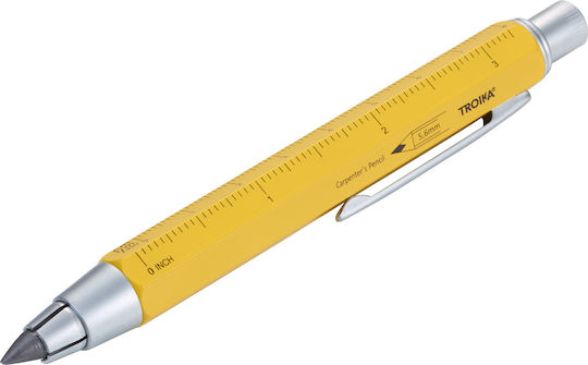 Troika Construction Μηχανικό Μολύβι από Ορείχαλκο 5.6mm 1τμχ Κίτρινο