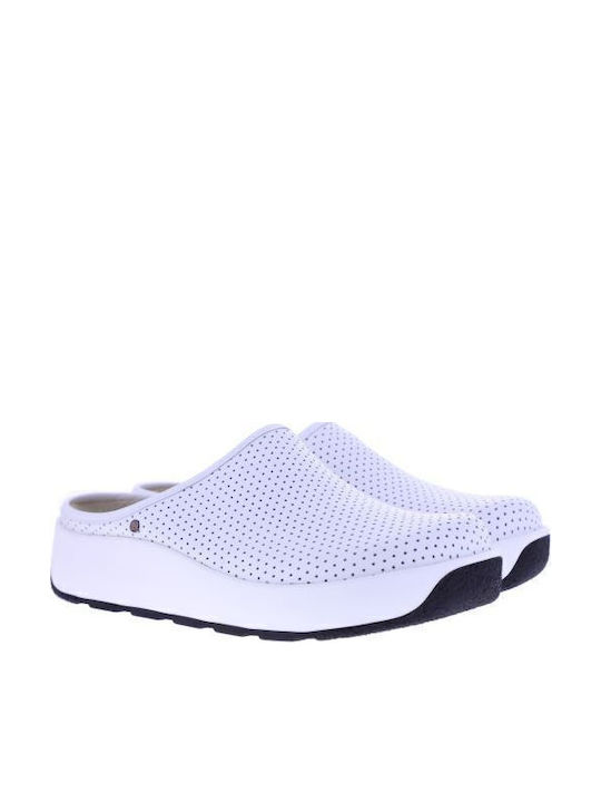 Berkemann Amanda Leder Anatomisch Clogs Weiß