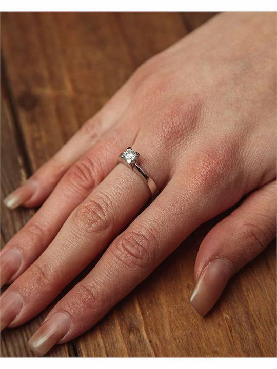 Paraxenies Single Stone Ring From Silver Paraxenies Single Stone Ring From Silver