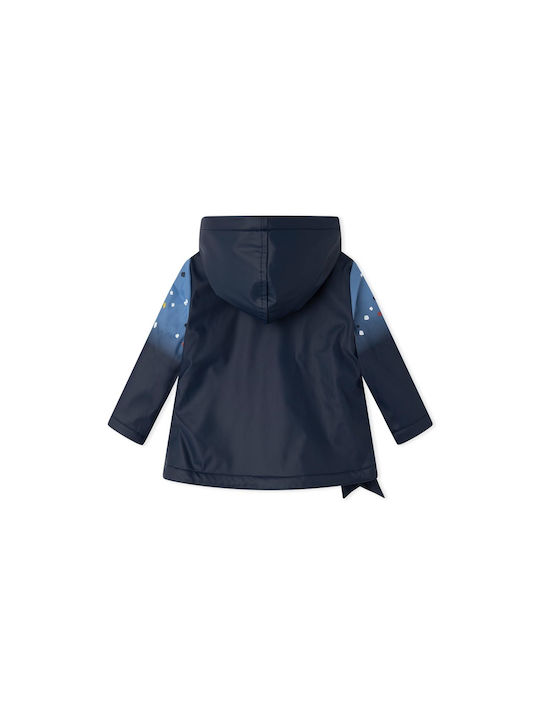 Tuc Tuc Waterproof Kids Trench Coat Short with Hood Blue