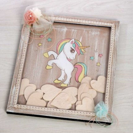 Bellissimo Einhorn Wunschzettel Einhorn Rosa Aus Holz