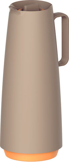 Tramontina Κανάτα Θερμός Πλαστικό / Γυάλινο BPA Free 1lt Μπεζ