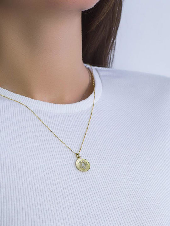 Kiriakos Gofas Anhänger Kinder Amulett Beidseitig aus Gold 14K ZD232