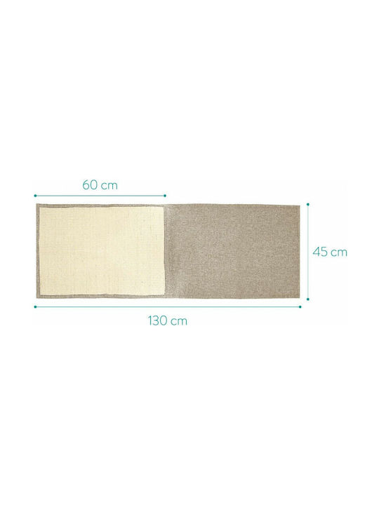 Navaris Stâlp pentru zgâriat pisici Covoraș Gri Montat pe perete / pardoseală 130x45cm