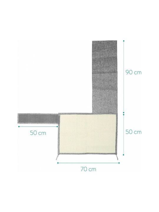 Navaris Scratching Post Floor Mats Gray Wall Mounted 50x70cm