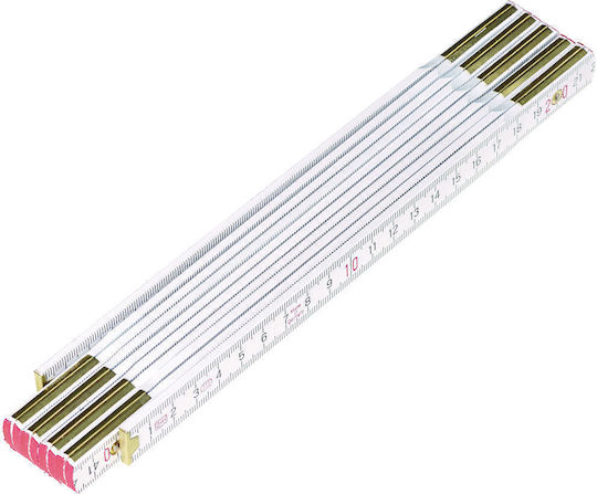 Lux Tools Ξύλινο Σπαστό Μέτρο 2m