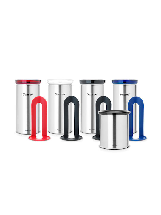 Brabantia Set 18 Pieces Coffee Jars with Lid Stainless Steel Silver 8.5x17cm 18 Pieces