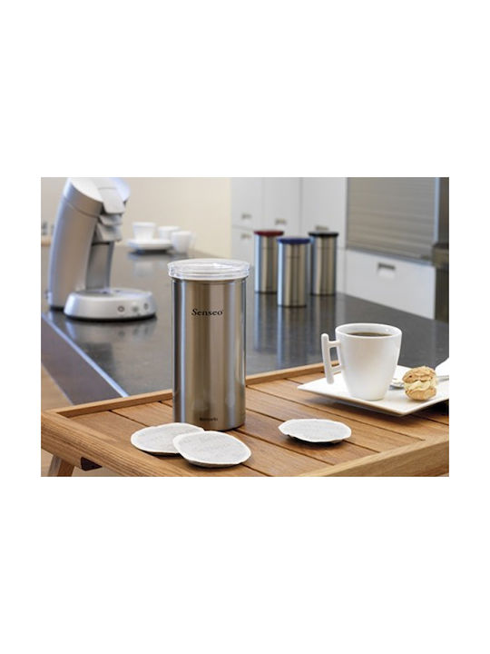 Brabantia Σετ 18τμχ Βάζα για Τσάι / Καφέ με Καπάκι από Ανοξείδωτο Ατσάλι Ασημί 8.5x17cm 18τμχ