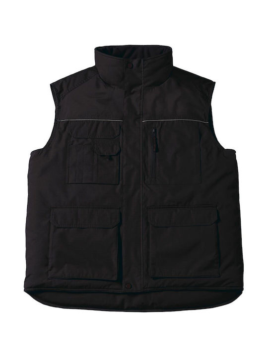 B&C Pro Arbeitsweste mit Fleece-Futter Schwarz