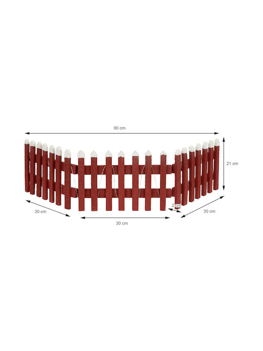 ECD Germany Weihnachts- Beleuchtete Dekorative Darstellung Rot mit Batterie mit Musik 90x21x21cm