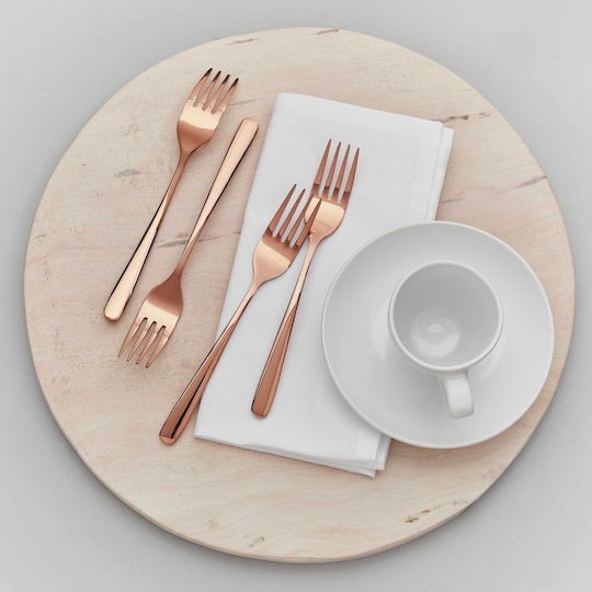 Butlers Set de Furculițe Fructe/Desert Inoxidabile Rose Gold 18cm 4buc