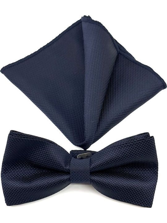 Legend Accessories Σετ Υφασμάτινo Παπιγιόν με Μαντήλι Navy Μπλε Legend Accessories Σετ Υφασμάτινo Παπιγιόν με Μαντήλι Navy Μπλε