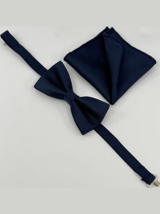 Legend Accessories Bow Tie Set with Pochette Blue