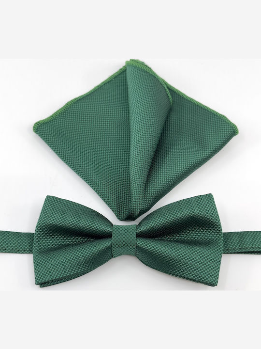 Legend Accessories Bow Tie Set with Pochette Green