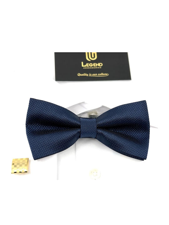 Legend Accessories Bow Tie Set with Pochette Blue