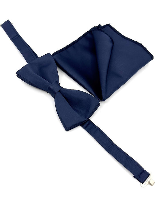 Legend Accessories Bow Tie Set with Pochette Blue