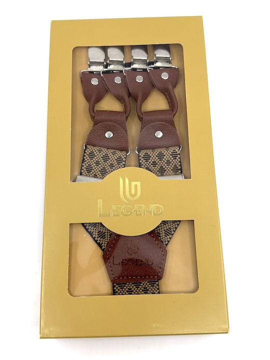 Legend Accessories Suspenders Printed Brown